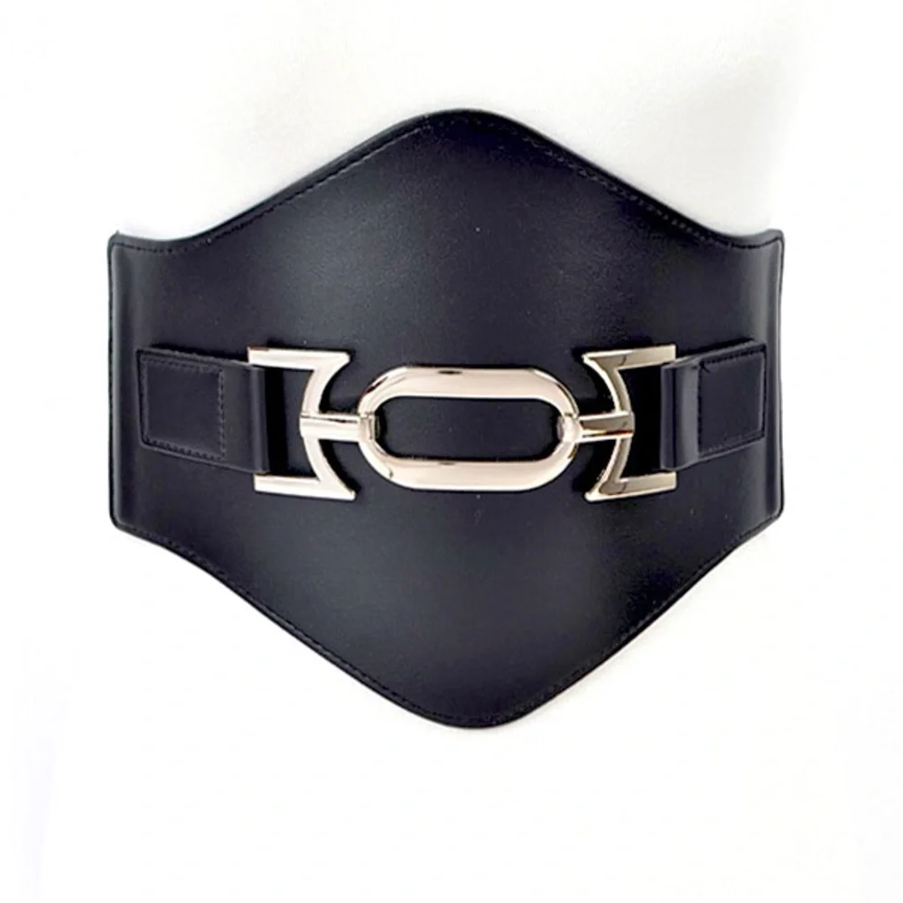 Oversized Vegan Leather Corset Statement Belt